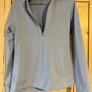 Women's Light Blue Quarter-Zip Top
